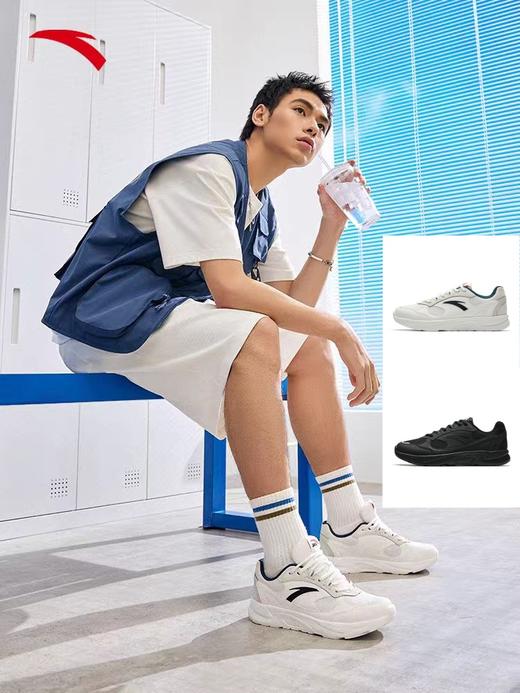 安踏引力丨网面透气休闲鞋男2025夏季新款潮流运动鞋子112528812 商品图1