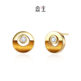 FANCI范琦x宫主 万事胜意平安扣耳钉琥珀棕女新款国风新中式轻奢送妈妈送女友