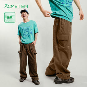 【春夏上新-福利特惠】ACMEITEM 爱棵米户外情侣弧形压线长裤可调节宽松 GAG3020984C