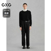 GXG男装黑色低领毛衣男士通勤打底衫 24年冬G24X204045 商品缩略图1