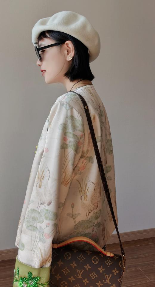 春新品原创重工串珠刺绣提花江南画艺外套 商品图7