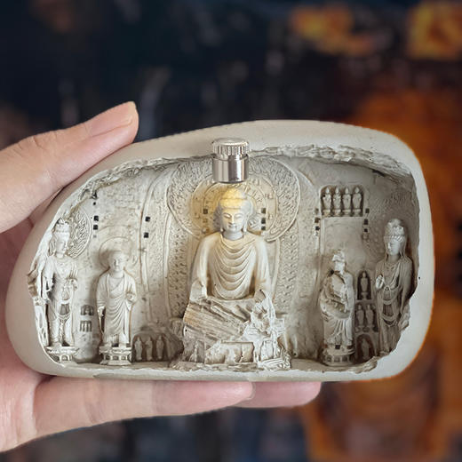 【现货】正版洛阳龙门石窟夜灯冰箱贴佛像浮雕磁吸博物馆文创河南旅游纪念品 商品图1