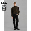 GXG男装 黑色修身牛仔裤男士通勤长裤 冬季G24X054066 商品缩略图1