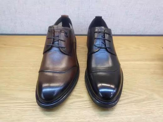 春季新款豪行男鞋12138922时尚系带平底单鞋商务休闲正装 商品图3