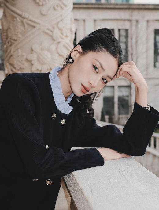 品牌订单去标发货乔欣同款老钱风双排扣羊毛针织外套 商品图6