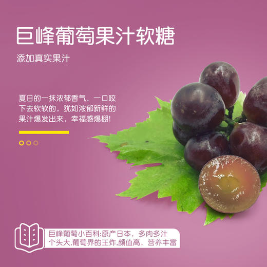 【赏味期限最早2026/3/8】森永嗨啾葡萄味/香印青提风味/酸奶味/北海道甜瓜味软糖（充气糖果） 商品图2