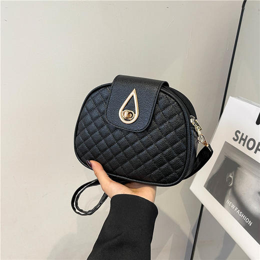 YD-6114小方包新款质感菱格时尚百搭韩版包单肩包女士斜挎包 商品图0