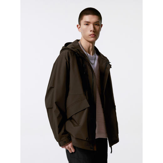 GXG男装 黑色连帽户外夹克男外套 24秋季热卖G24X213028 商品图2