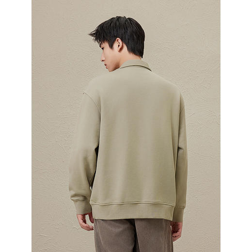 GXG男装  秋冬热卖GXG男士内里加绒简约时尚口袋装饰翻领卫衣男 商品图4