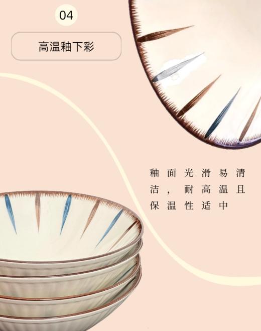 【醒粉福利29.9元4个】【雅韵宝藏斗笠碗】存咏·8英寸纤草日式斗笠碗 商品图10