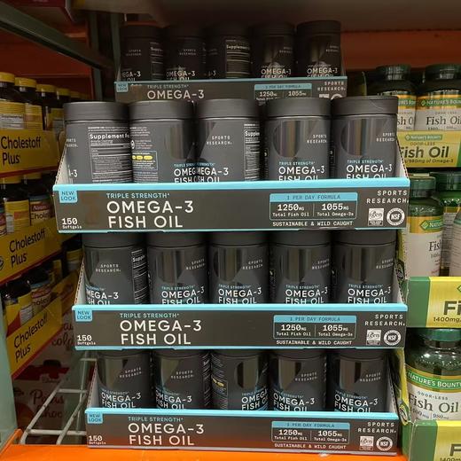 到手价285元 Sports Research野生3倍浓缩鱼油胶囊150粒装 美国代购，无中文标签，介意慎拍 商品图5