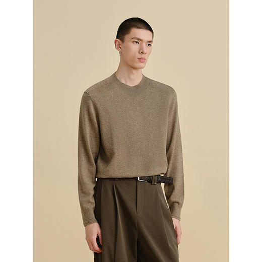 GXG男装 100%山羊绒打底衫男通勤毛衣 24年冬G24X204027 商品图3