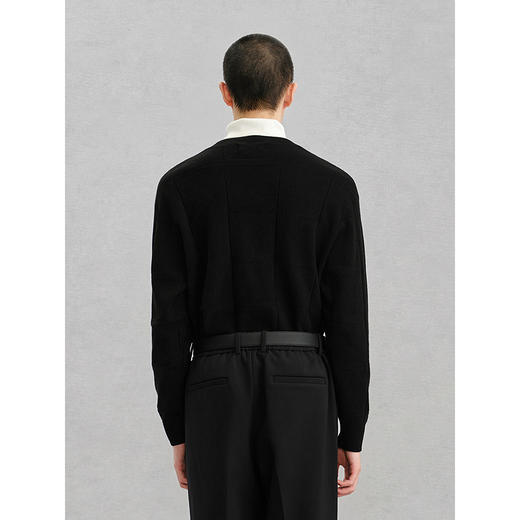 GXG男装黑色低领毛衣男士通勤打底衫 24年冬G24X204045 商品图3