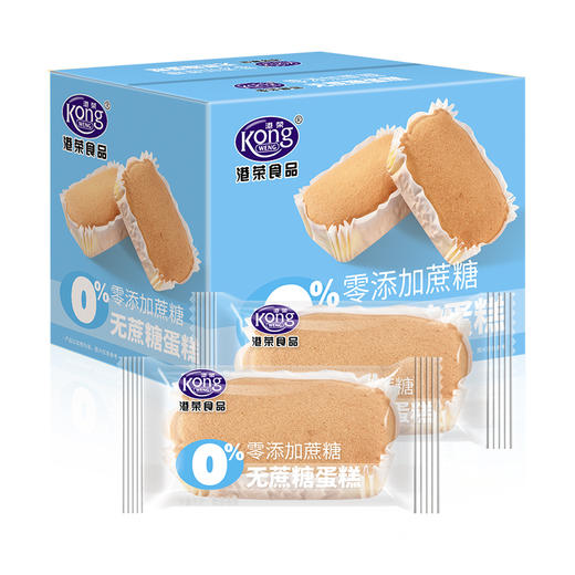 港荣蒸蛋糕无蔗糖吐司孕妇零食小吃办公室休闲零食吐司夹心面包整箱 无蔗糖 450g 商品图2