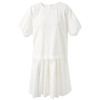 三彩2025夏季新款纯棉小白裙宽松娃娃裙圆领灯笼袖连衣裙中裙M 商品缩略图4