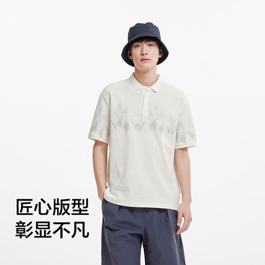 森马POLO衫男国风水墨印花t恤新中式绣花上衣短袖夏装2025新款潮 商品图4