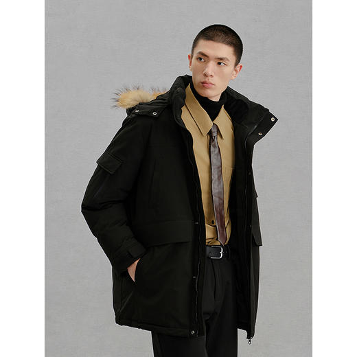 GXG男装 毛领工装羽绒服通勤外套24冬季热卖G24XY34006 商品图2