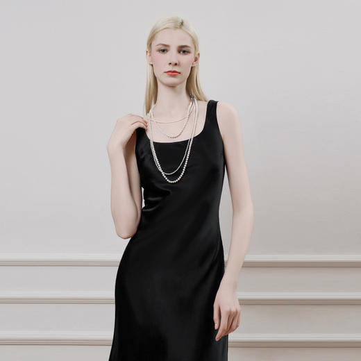 Solo seta22姆米女士真丝U领睡裙桑蚕丝轻奢连衣长裙2025年秋新款 商品图1