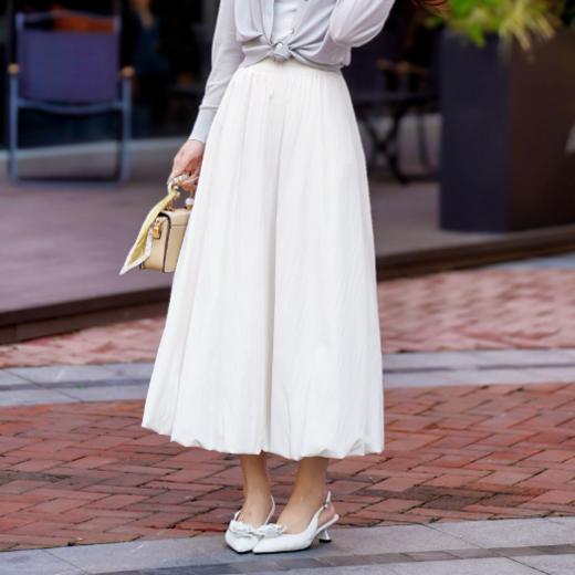 S1臣禾	【藏肉花苞裙】松紧腰灯笼半身裙	JZ251030115 商品图0