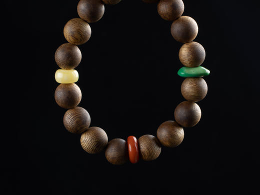 XY0122沉香翡翠多宝四季平安手串 商品图6