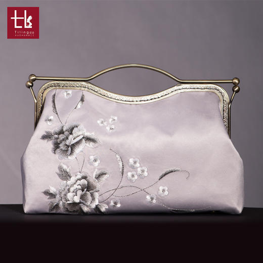 TL-0698民族风手提丝绸刺绣包斜跨两用手工刺绣包民族风晚会手提包 商品图1