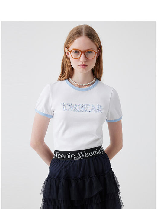 Teenie Weenie小熊字母T恤女夏季女t恤TTRA252408T 商品图0
