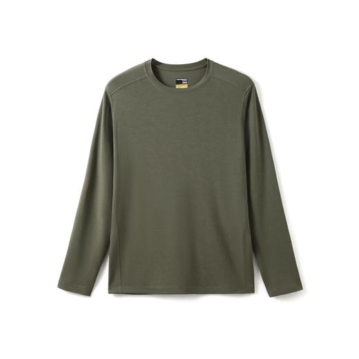 天丝羊毛! 艺术品般高品质!2025运动通勤情侣弹力打底长袖T恤男！ 商品图6