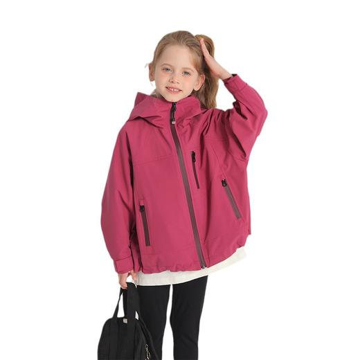 童装外套2025春季上市儿童防风纯色外套拉链款女童三防外套 商品图4