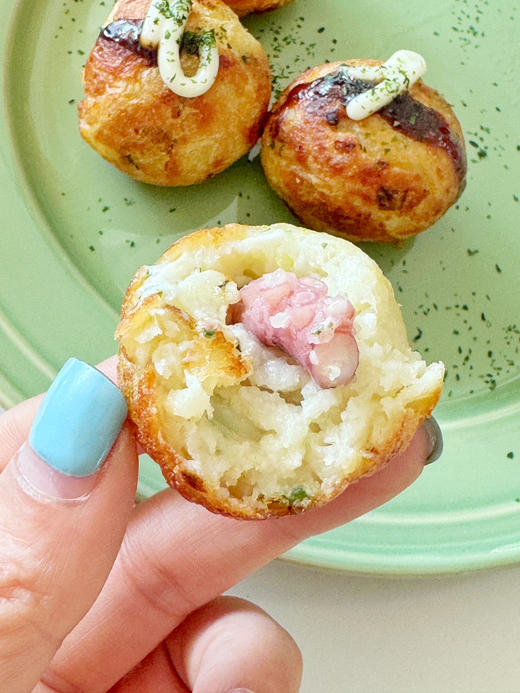 山の姆同款！超大颗【日式章鱼小丸子】加送木鱼花/照烧酱/海苔粉！纯手工制作 料足味美 深海野生章鱼 粒大Q弹 外皮酥脆 内里软糯 顺丰到家 商品图5