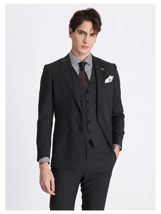 callisto茶金灰百分百羊毛西服 商品图3