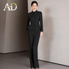 AD公务员国考面试西装套装女秋冬厚款羊毛呢子职业装高端黑色正装 商品缩略图2