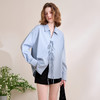 【蝴蝶结绑带】甜美翻领衬衫外套女开衫长袖衬衣V0050618 商品缩略图1