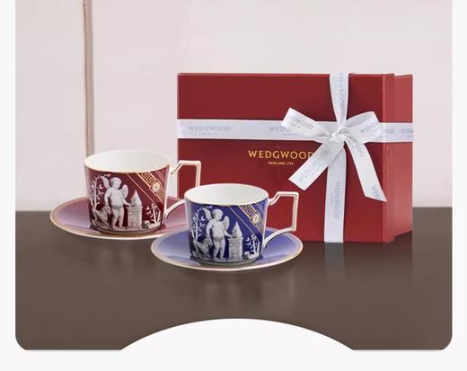 WEDGWOOD威基伍德文艺复兴骨瓷杯碟组咖啡杯威基伍德文艺复兴骨瓷咖啡杯碟套装(蓝+红) 商品图0