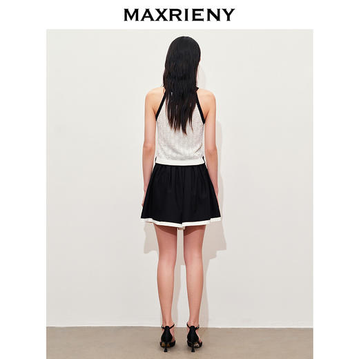 [2件9折]【商场同款】MAXRIENY钉珠挂脖针织衫修身显瘦桑蚕丝上衣(货号:MC85SW272) 商品图2