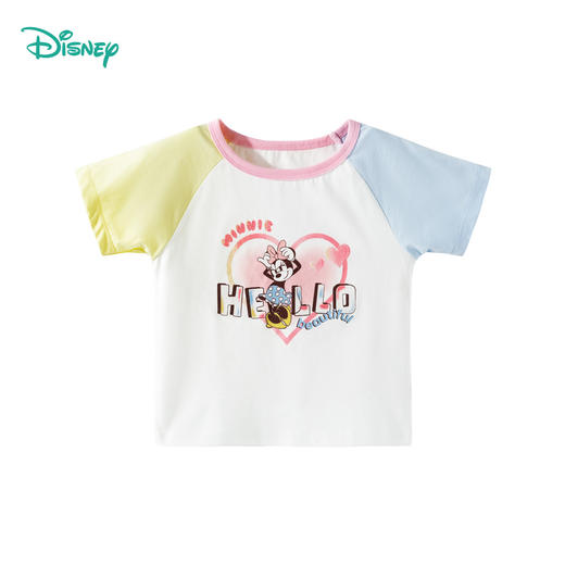 迪士尼宝宝（Disney Baby）女童短袖T恤上衣时尚休闲百搭透气卡通短袖夏季新款ZD2ES007* 商品图3