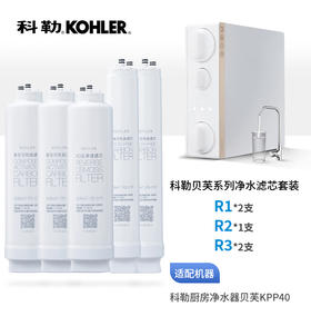  科勒（KOHLER）贝芙KPP40专用整套3支滤芯加常换两只共五支组合