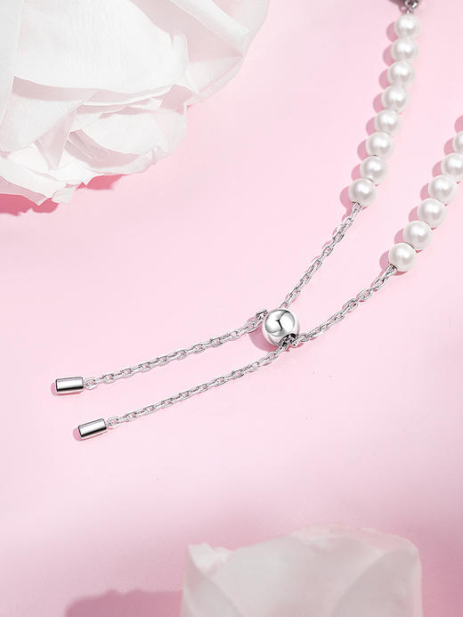 FANCI范琦  玫瑰爱心手链925银轻奢简约时尚拼接小众手链 商品图3