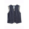 谜底牛仔马夹无袖女2025夏季新品复古风合身X型短马甲252MM0560 商品缩略图4