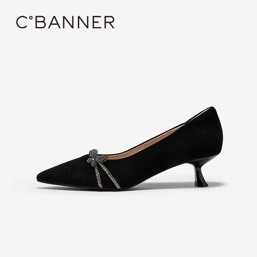 千百度CºBANNER2025新款小猫跟羊皮婚鞋A25176803 商品图3