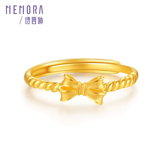 【新品首发】淑女蝴蝶结黄金戒指 在逃公主足金活口戒指女士礼物【按克计价黄金1】MEMORA诗普琳GR008124 商品图6