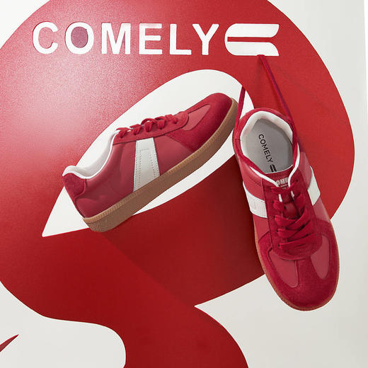 康莉KLB5A093咖色德训鞋女款美拉德风春季新款运动休闲鞋软底运动鞋 商品图1