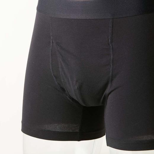 男士短裤 棉混 前开襟 黑色 商品图3