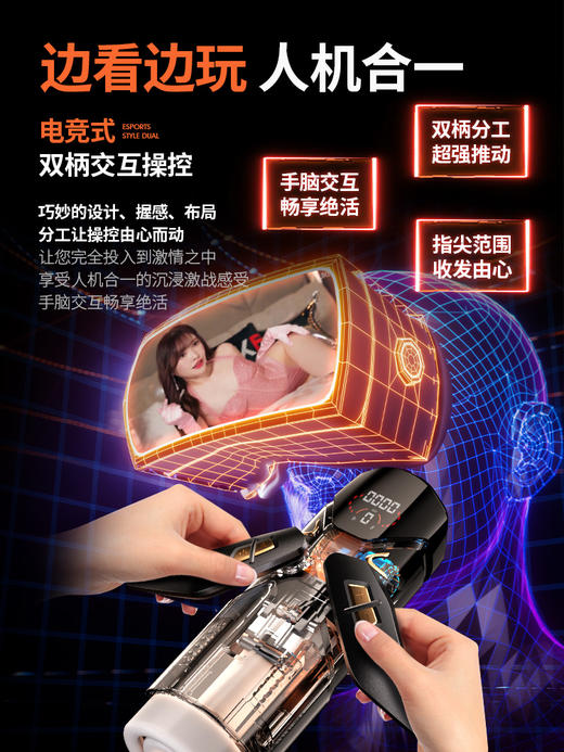 谜姬 夜神（原名晨曦）双伸缩手柄加温app飞机杯 商品图3