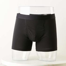 男士短裤 棉混 前开襟 黑色