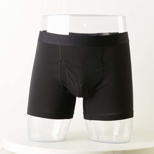 男士短裤 棉混 前开襟 黑色 商品图0