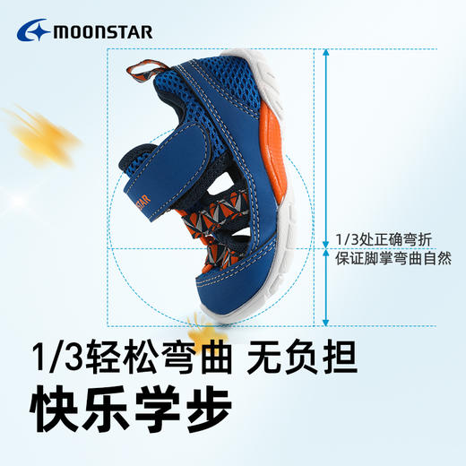 【夏上新】Moonstar月星2-5岁宝宝透气防踢防撞机能鞋儿童凉鞋 商品图1