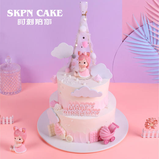 小公主生日   单/双层蛋糕【女宝宝生日首选】 商品图0
