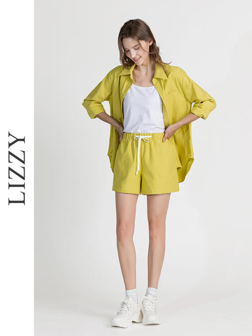 LIZZY夏季时尚都市休闲多巴胺百搭木棉短裤8133 商品图2