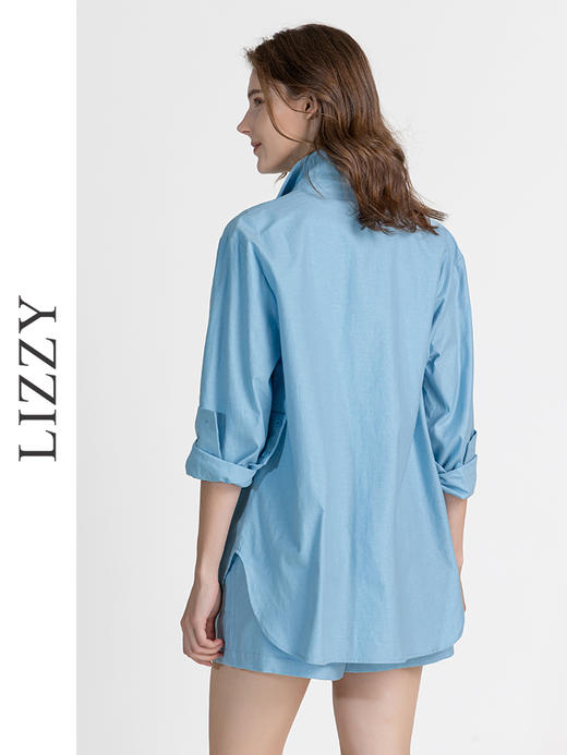 LIZZY时尚个性多巴胺百搭休闲通勤木棉衬衣8133 商品图3