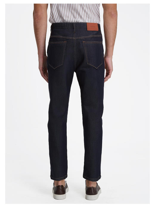 callisto经典牛仔蓝棉混纺直筒牛仔裤 商品图4